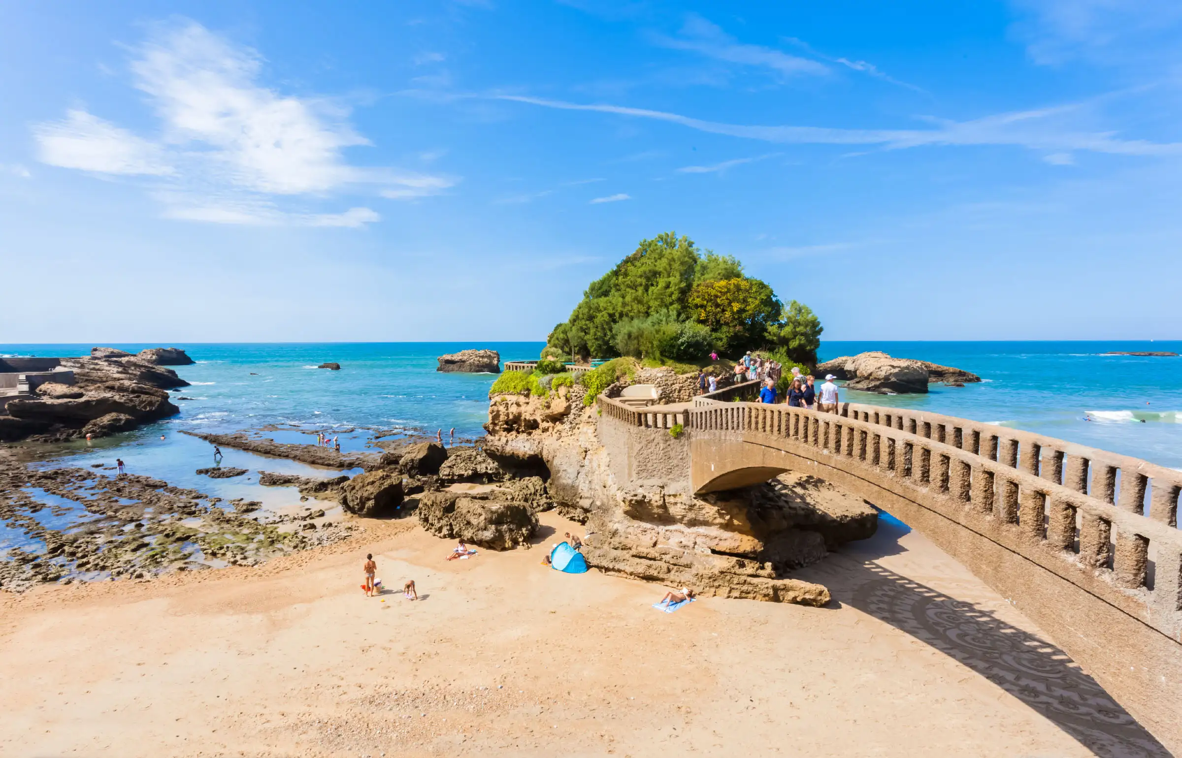 The Rocher du Basta, located in Biarritz in the Pyr&eacute;n&eacute;es-Atlantiques